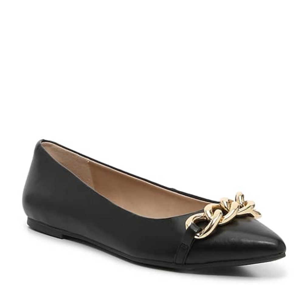Sz8 MIX incil black flat with gold chain link